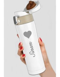 Megame Paslanmaz Çelik 450 ml Outdoor Matara Termos Beyaz