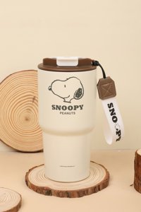 Miniso Paslanmaz Çelik 500 ml Matara Termos Krem