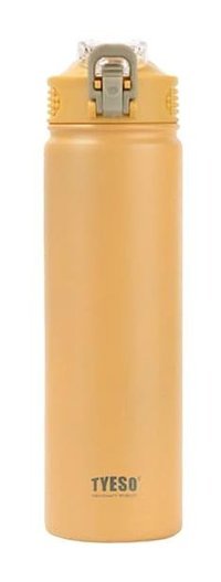 Tyeso Active Color Paslanmaz Çelik 750 ml Pipetli Outdoor Matara Termos Sarı