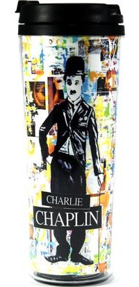 Modaroma Charlie Chaplin Plastik 380 ml Outdoor Bardak Termos Çok Renkli