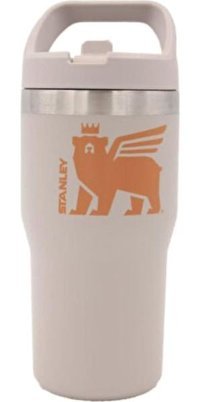 Stanley The Wild Imagination IceFlow Flip Straw Paslanmaz Çelik 550 ml Pipetli Outdoor Bardak Termos Krem