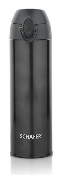 Schafer Iron Man Paslanmaz Çelik 500 ml Outdoor Matara Termos Siyah