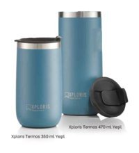 Tupperware 350 Xploris Paslanmaz Çelik 470 ml Outdoor Bardak Termos Yeşil