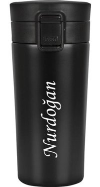 Nrd Life Kişiye Özel Çelik 380 ml Outdoor Bardak Termos Siyah