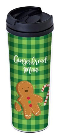 Allmug Gingerbread Man Plastik 380 ml Outdoor Matara Termos Yeşil