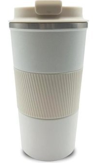 Aliyosso Paslanmaz Çelik-Silikon 500 ml Outdoor Bardak Termos Krem
