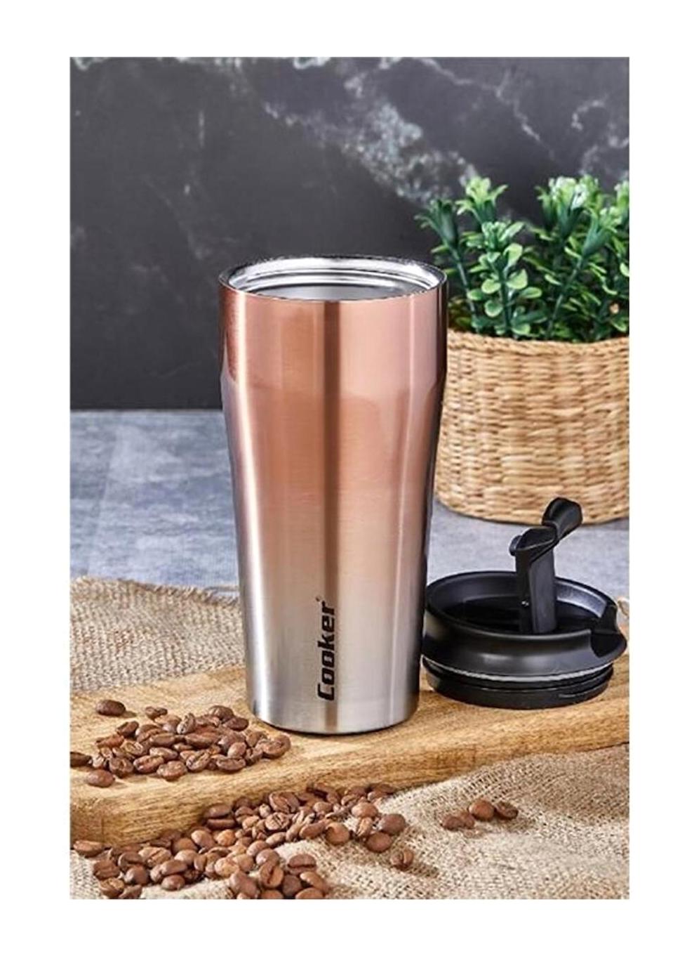Cooker CRK 2049 Paslanmaz Çelik 400 ml Outdoor Matara Termos Pembe