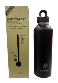 Revomax Paslanmaz Çelik 950 ml Outdoor Matara Termos Siyah