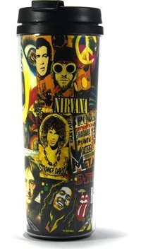 Modaroma Rock Gruplar Plastik 380 ml Outdoor Bardak Termos Çok Renkli