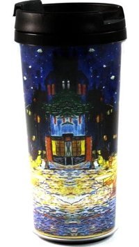Modaroma Van Gogh Kafe Terasta Gece Plastik 380 ml Outdoor Bardak Termos Çok Renkli