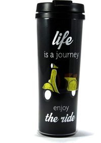Modaroma Life Is A Journey Wespa Plastik 380 ml Outdoor Bardak Termos Çok Renkli
