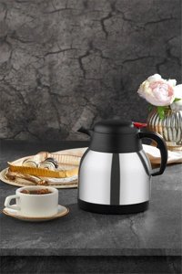 Penguen 1100P Çelik 1 lt Çaydanlık Termos Gümüş