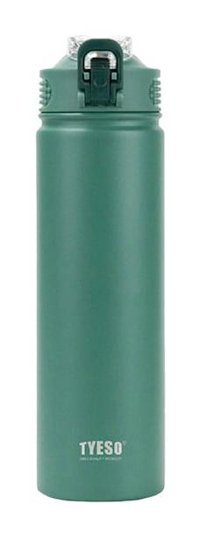 Tyeso Active Color Paslanmaz Çelik 750 ml Pipetli Outdoor Matara Termos Yeşil