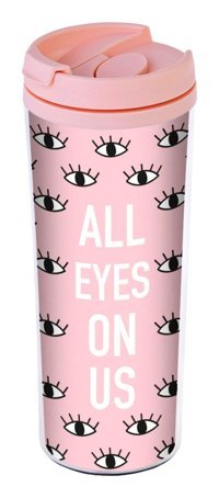 Allmug All Eyes On Us Plastik 380 ml Matara Termos Pembe