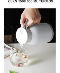 Narnuga CLKN-1508 - MCT6801-3643 Çelik 600 ml Çaydanlık Termos Beyaz