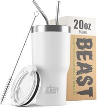Greens Steel Beast Paslanmaz Çelik 550 ml Pipetli Outdoor Bardak Termos Beyaz