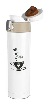 Tusah Starb Desenli Çelik 450 ml Outdoor Matara Termos Beyaz
