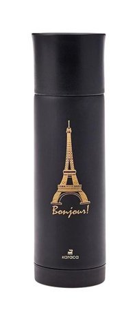 Karaca Bonjour Paslanmaz Çelik 400 ml Outdoor Matara Termos Siyah