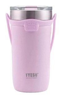 Tyeso Soulmate Paslanmaz Çelik-Silikon 550 ml Outdoor Matara Termos Lila