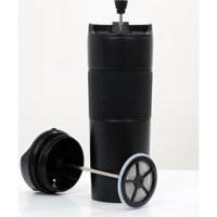 Tohana French Press Paslanmaz Çelik 350 ml Outdoor Bardak Termos Siyah