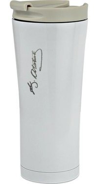 Tusah Atatürk İmzalı Paslanmaz Çelik 500 ml Outdoor Matara Termos Beyaz