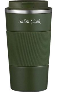 Tusah Kişiye Özel Çelik 500 ml Outdoor Bardak Termos Haki