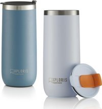 Tupperware Xploris Paslanmaz Çelik 470 ml Outdoor Bardak Termos Açık Mavi