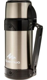 Quechua Paslanmaz Çelik 1.5 lt Outdoor Matara Termos Gri