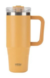 Tyeso QQ Paslanmaz Çelik 900 ml Pipetli Outdoor Matara Termos Sarı