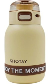 Shotay ST-8901 Paslanmaz Çelik 600 ml Çaydanlık Termos Krem
