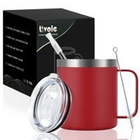 Livole Paslanmaz Çelik 350 ml Pipetli Outdoor Bardak Termos Kırmızı