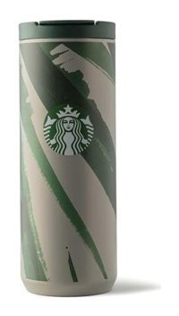 Starbucks Klasik Seri Paslanmaz Çelik 473 ml Outdoor Matara Termos Gri-Yeşil