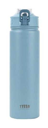Tyeso Active Color Paslanmaz Çelik 750 ml Pipetli Outdoor Matara Termos Mavi