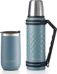 Tupperware Paslanmaz Çelik 350 ml Outdoor Matara Termos Açık Mavi