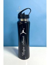 Nrd Life Kişiye Özel Çelik 500 ml Pipetli Outdoor Matara Termos Siyah