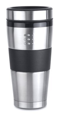 Berghoff Essentials Paslanmaz Çelik 650 ml Pipetli Outdoor Matara Termos Gümüş - Siyah