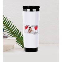 Bk Kişiye Özel İsimli Fotoğraflı-8 Çelik 450 ml Outdoor Bardak Termos Beyaz