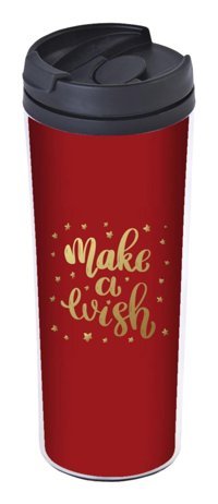 Allmug Make A Wish Plastik 380 ml Outdoor Matara Termos Kırmızı