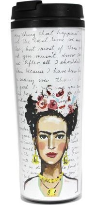 Modaroma Frida Kahlo Plastik 380 ml Outdoor Bardak Termos Çok Renkli