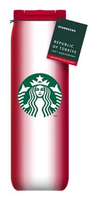 Starbucks 100. Yıl Özel Seri Paslanmaz Çelik 473 ml Outdoor Matara Termos Kırmızı