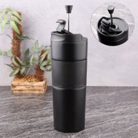 Tohana French Press Paslanmaz Çelik 450 ml Outdoor Bardak Termos Siyah