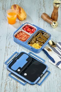 Cooker YK 1392 Paslanmaz Çelik Outdoor Yemek Termos Mavi