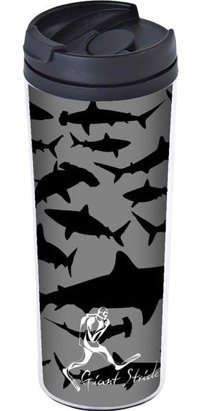 Giant Stride Shark Plastik 550 ml Outdoor Matara Termos Gri