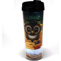 Modaroma Baykuş Plastik 380 ml Outdoor Bardak Termos Çok Renkli