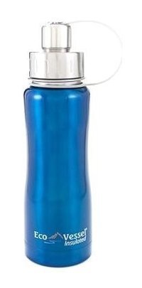 Eco Vessel Boulder - Insulated Plastik 750 ml Outdoor Matara Termos Mavi