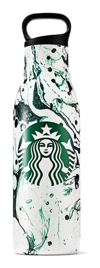 Starbucks Paslanmaz Çelik 532 ml Outdoor Matara Termos Beyaz - Yeşil
