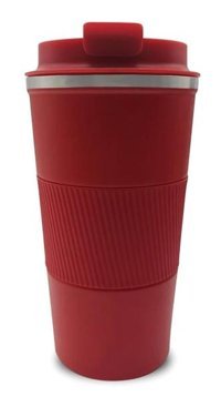 Aliyosso Paslanmaz Çelik-Silikon 500 ml Outdoor Matara Termos Kırmızı