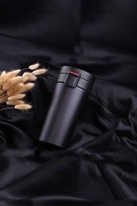 Tusah Paslanmaz Çelik 380 ml Outdoor Matara Termos Siyah
