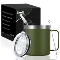 Livole Paslanmaz Çelik 600 ml Pipetli Outdoor Bardak Termos Mavi