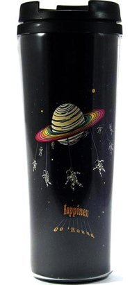 Modaroma Sallanan Astronotlar Plastik 380 ml Outdoor Bardak Termos Çok Renkli